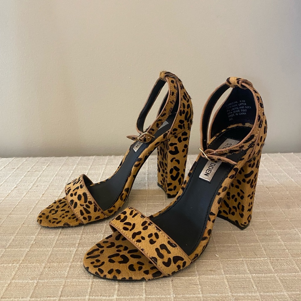 Leopard Print Steve Madden Block Heels - image 1